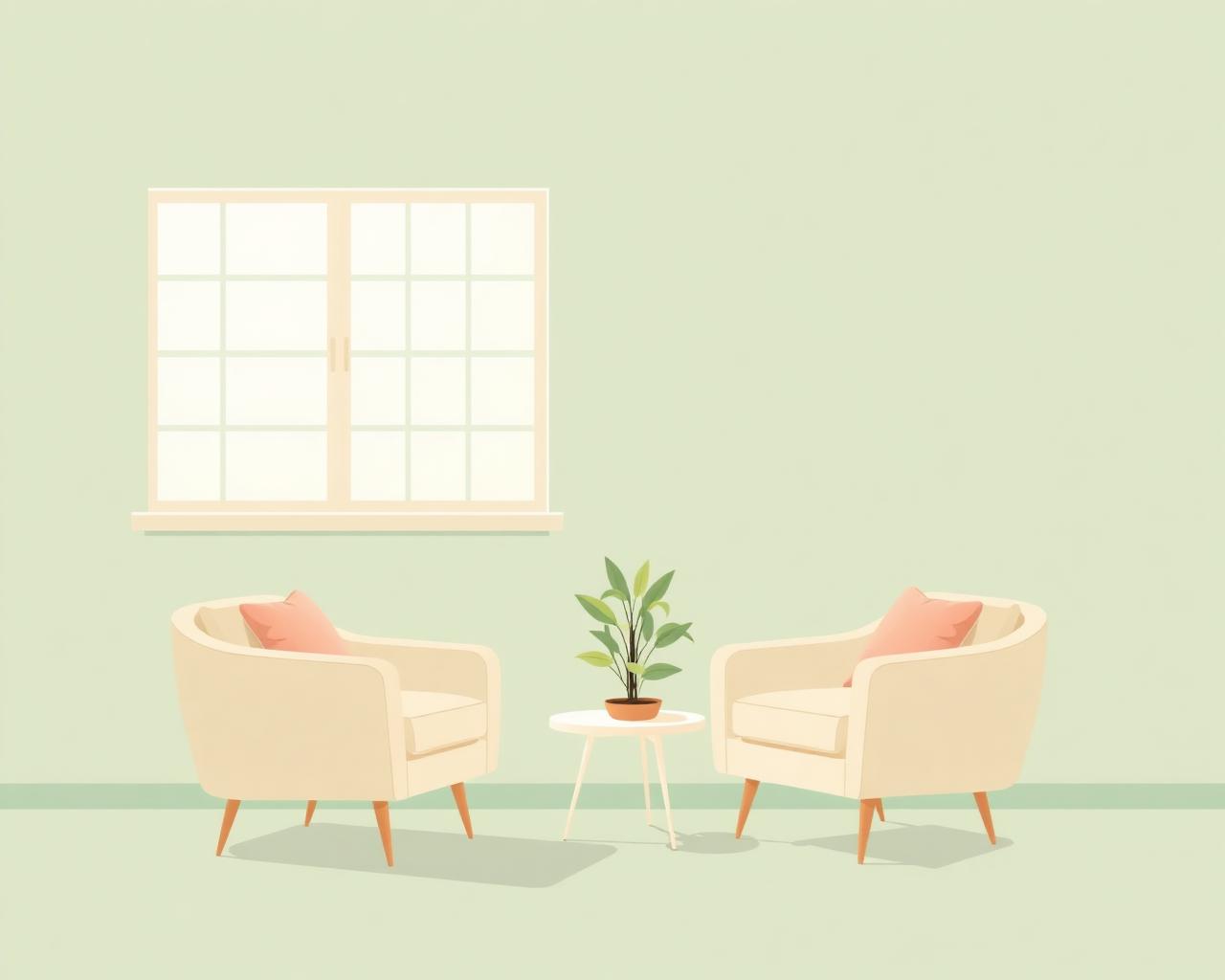 Espace de consultation chaleureux baigné de lumière